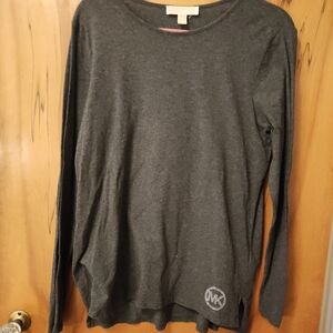 Michael Kors Charcoal Long Sleeve Top